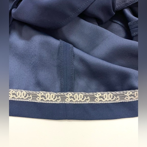 NWT Lilly Pulitzer Navy Kailee Ruffle Shift Mini Dress Career Work Attire LARGE - Picture 11 of 12